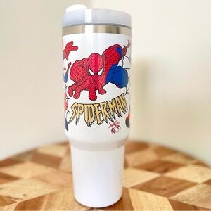 Disney MARVEL Spider men 40 oz Tumbler 40oz Water bottle Mug with straw Birthday